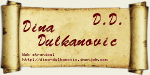Dina Dulkanović vizit kartica